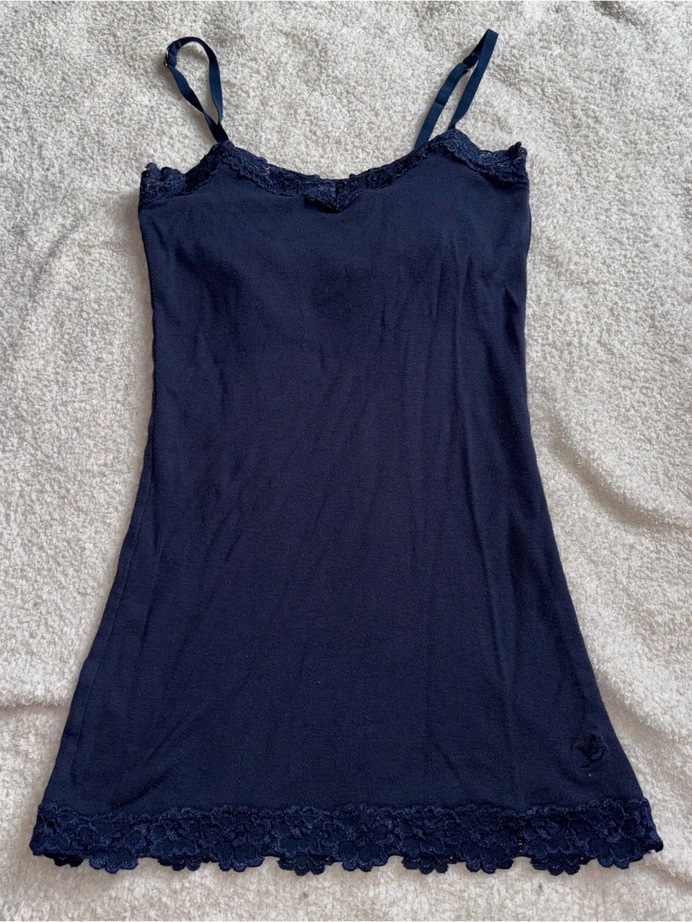 aerie Navy Lace-Trim Tank Camisole